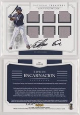 2017 Panini National Treasures Six Swatch Signatures /49 Edwin Encarnacion Auto