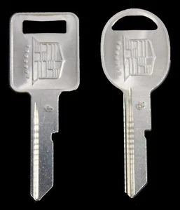 ELDORADO Original NOS B46J B47K Cadillac/GM Badge Nickel Keys Set 1978 1982 - Picture 1 of 1