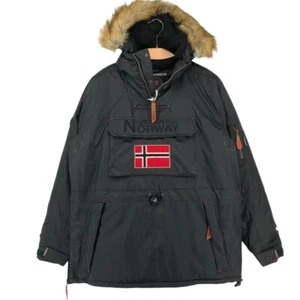 GEOGRAPHICAL NORWAY Herren CORPORATE BLACK Anorak Jacke Mantel Parka Gr. M - Bild 1 von 12