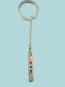 Tiffany & Co Schlüsselanhänger Sterlingsilber 925 Maritim Flagge Emaille beschriftet *lesen - Bild 1 von 7