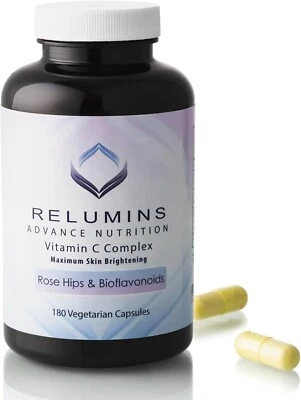 Relumins Advance Vitamin C MAX Skin Whitening w/RoseHips+Bioflavonoids 180 Caps - Image 1 of 4