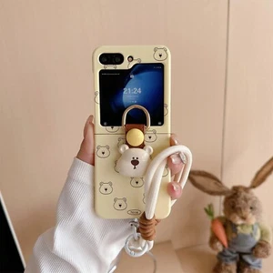 Creamy Bear Klapp Handy Hülle für Samsung Galaxy Z Flip 3 4 5 6 * - Bild 1 von 7