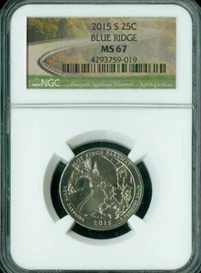 2015 S BLUE RIDGE PARKWAY QUARTER NGC MS67 FINEST REGISTRY *   - Picture 1 of 2