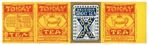 ORIGINAL CAN LABEL VINTAGE 1920S TOKAY TEA X NEW ORLEANS LA JAVA CHINA INDIA N7 - Picture 1 of 1