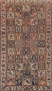 Garden Design Tribal Bakhtiari Area Rug 5x10 Vintage Handmade Living Room Carpet - Picture 1 of 21