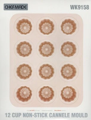 CHEFMADE WK9158 Canele 12er Backblech Cannele Kuchenförmchen Kuchenform Muffin - Bild 1 von 2