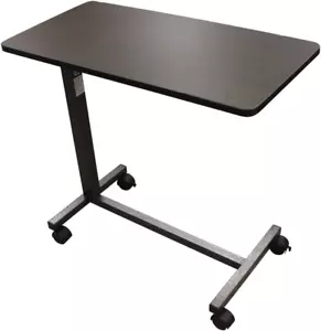 Hospital Over Bed Tray Laptop Food Rolling Medical Table Adjustable Desk - Picture 1 of 5