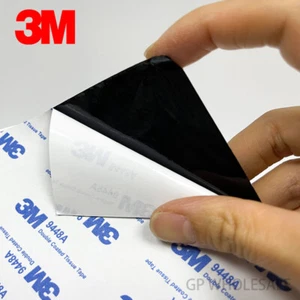 BLACK 0.15mm thick ~ 3M DOUBLE SIDED PADS Self Adhesive Sticky TISSUE TAPE 9448A - Picture 1 of 5