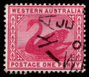 Western Australia 1898 SG112 1d carmine W Crown A perf 14 Used - Picture 1 of 2
