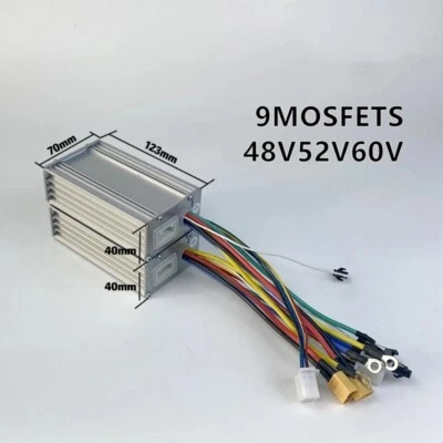 48V/52V/60V 9 Mosfets scooter Controller and Display for 1200W motor - Image 1 of 4