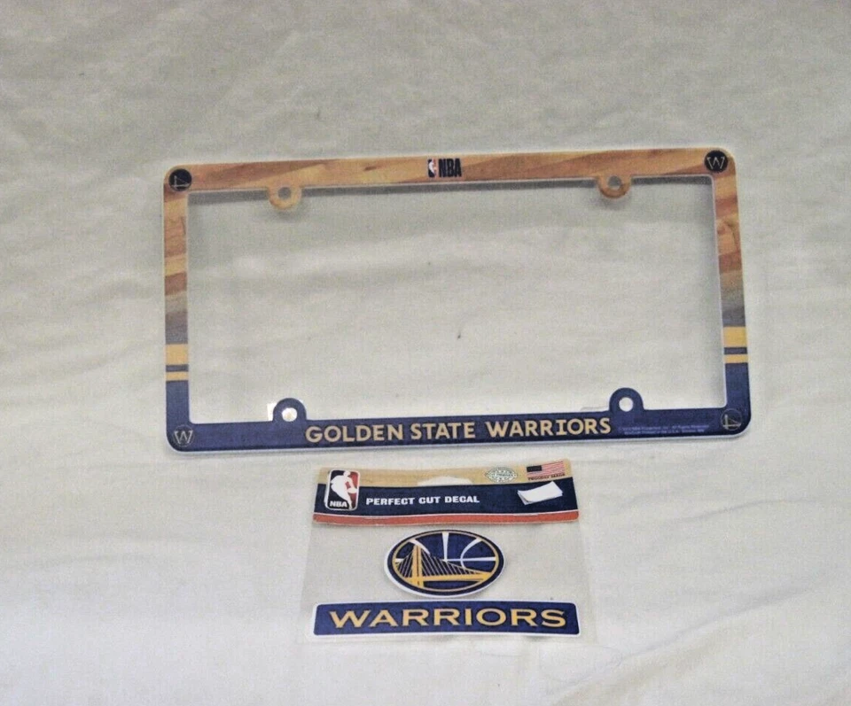 MARCO DE MATRÍCULA DE PLÁSTICO GOLDEN STATE WARRIORS 6" X 12" Y 4" GOLDDECAL NUEVO Foto 1 de 1