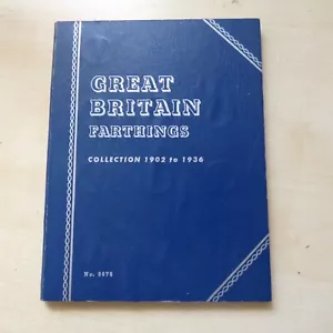 More details for great britain whitman folder farthings collection 1902 - 1936 complete lot c.