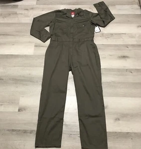 Dickies Womens Pockets Long Sleeve Green Coverall Zip Front One Piece Size XL - Picture 1 of 7