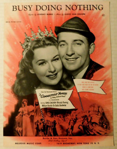 Movie Sheet Music "Busy Doing Nothing" in "A Connecticut Yankee in King ..."