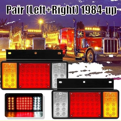 2pcs 12V 50 LED Rear Tail Light For Isuzu Elf Truck NPR NQR NRR NKR NHR L+R 84+ Foto 1 de 4