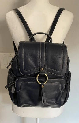 Mochila de cuero azul vintage Wilsons bolso de viaje Y2K años 90 Foto 1 de 4