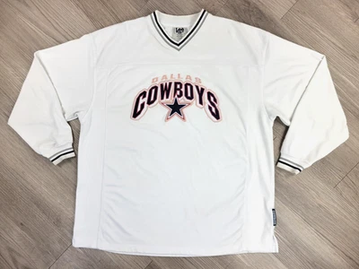 Lee Sport Crewneck толстовка женщин XXL ковбоев NFL белый синий розовый - Изображение 1 из 4