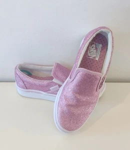 Vans Pink Glitter UK 1 Slip On - Picture 1 of 11