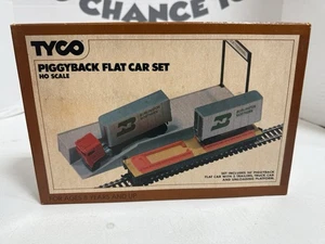 Tyco Burlington Northern Piggyback Flat Car Set HO Scale NO 901 - Picture 1 of 6