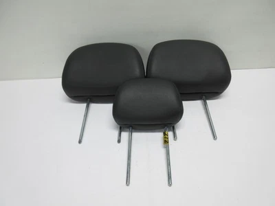 2005-2012 FORD ESCAPE MARINER TRIBUTE REAR HEAD REST SET OF 3 Black Leather - Image 1 of 4