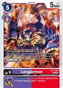 Loogarmon - BT15-075 - C - Exceed Apocalypse #BT15-075 Digimon TCG - Picture 1 of 1