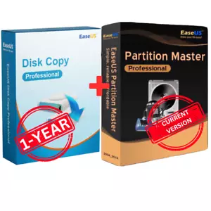 EaseUS Partition Master Current Version,EaseUS Disk Copy Professional 1-year - Picture 1 of 1