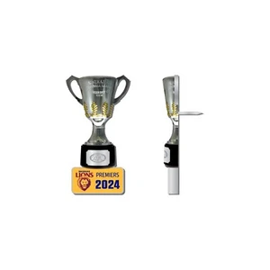 333792 BRISBANE LIONS 2024 AFL PREMIERS TEAM LOGO 3D TROPHY LAPEL PIN BADGE - Picture 1 of 1