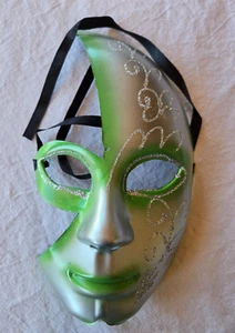 Masque vénitien vert et gris (li) - Bild 1 von 3
