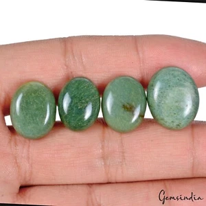 72.80 Ct Natural Green Jade Jadeite Green Oval Cabochon Loose Gemstone Lot 4Pcs - Picture 1 of 7