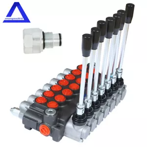 13GPM 7 Spool Hydraulic Controller 3600PSI SAE Interface + Conversion Plug US - Picture 1 of 14