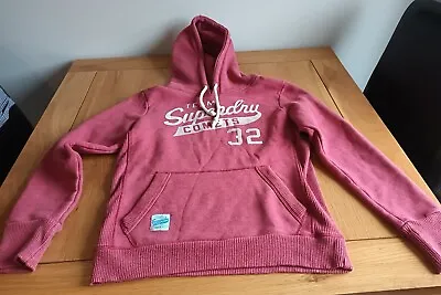 Cozy Womens Ladies Size Large Pink Superdry Team Comets Hoodie Sweatshirt Hoody • 1.21€