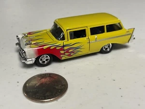 M2 Machines Yellow with Flames 1957 Chevrolet 150 Handyman Station Wagon 1:64 - Picture 1 of 9