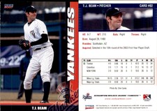 T.J. Beam 2007 Choice Scranton/Wilkes-Barre Yankees #2 Card *AutographDen*