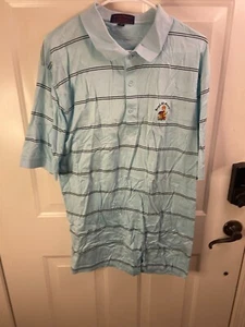 ROYAL TROON Herren XL Golf Polo blau gestreift Shirt 100% Baumwolle Scotland Classic - Bild 1 von 14