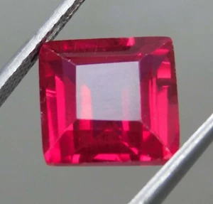 Natural 8.85 Ct Mozambique Red Color Ruby Princess Shape Loose Gemstone O-658 - Picture 1 of 4