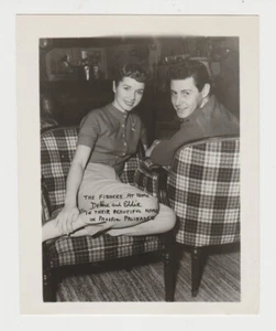Debbie Reynolds & Eddie Fisher at home 1950s 4x5 Glossy Photo of Film Stars E5 - Picture 1 of 2