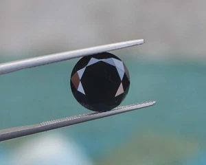 IGL Certified 4.40 Cts Natural Precious Black Diamond Round Cut Loose Gemstone - Picture 1 of 10