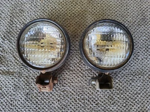 2 VINTAGE PM-408 Tractor Lights With Bracket - Rat Rod Untested - Picture 1 of 5