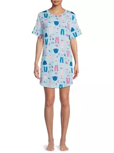 Secret Treasure Women's Blue Sleepshirt Nightgown Nightshirt with Pockets New - Picture 1 of 9