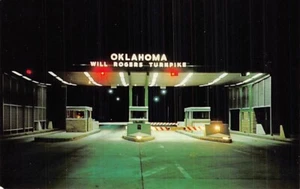 Postal OK: Entrada, autopista de peaje Will Rogers de Oklahoma, Tulsa años 60 - Imagen 1 de 2