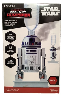 Star Wars R2D2 Ultrasonic Cool Mist Humidifier Antimicrobial Emson 12hr-Disney🌟 - Image 1 of 4