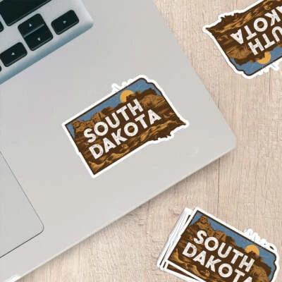 TWEED & CO. Retro Vinyl State Sticker - South Dakota