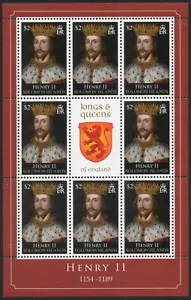 Solomon Islands 2008 QEII Kings & Queens stamp sheet - Henry II Block of 8  MNH - Picture 1 of 1