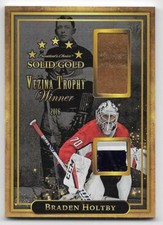 2022 PRESIDENT'S CHOICE SOLID GOLD PAD/STICK Georges Vezina/Braden Holtby #3/6