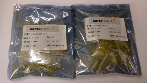 DIODO LED GIALLO COLORATO 5 MM AMPIO ANGOLO 500 PEZZI ELCART SUPER LIGHT - Foto 1 di 2