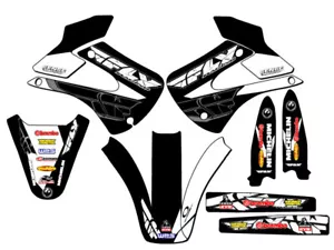 2001-2013 w/ UFO FENDERS KX 100 13 FLY Black Senge Graphics Kit Compatible with - Foto 1 di 10