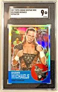 Topps Chrome Heritage WWE 2007 refractor Shawn Michaels 26 SGC 9 MT certificado 6727072 - Imagen 1 de 4