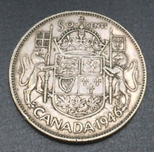 1946 Canada 50 Cents Coin - King George VI - Fifty Cents - Half Dollar