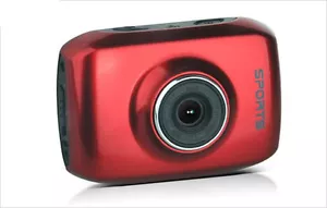 Action Waterproof Camera HD 720P For Sport Car Helmet DV Bike Cam FREE BAG Red - Picture 1 of 3