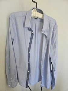 Mens H+M Size L Slim Fit Striped Long Sleeved Smart Shirt - Picture 1 of 4